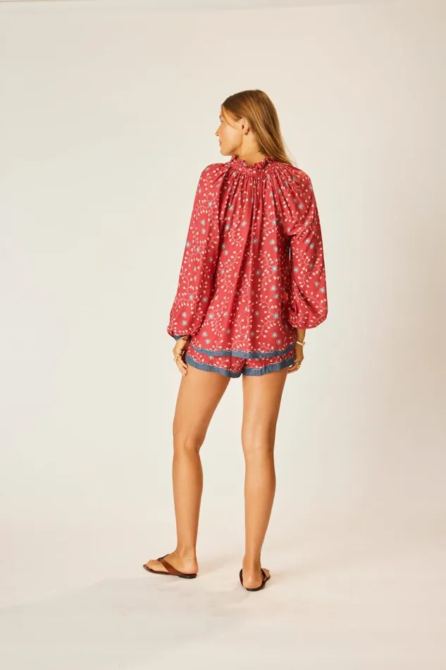 Tash Short Pinwheel Barn Red Women Natalie Martin Bottoms