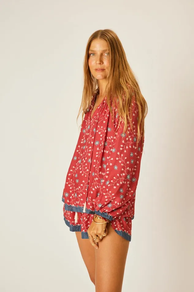 Tash Short Pinwheel Barn Red Women Natalie Martin Bottoms