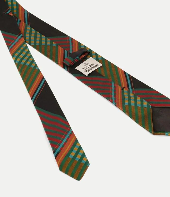 Ties And Handkerchiefs Men Vivienne Westwood Combat Tartan Tie 85cm In Black