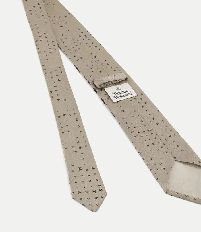 Ties And Handkerchiefs Men Vivienne Westwood Summer Tie 85cm In Beige