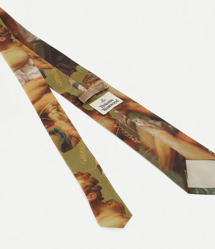 Ties And Handkerchiefs Men Vivienne Westwood The Kiss Tie 85cm In Orange