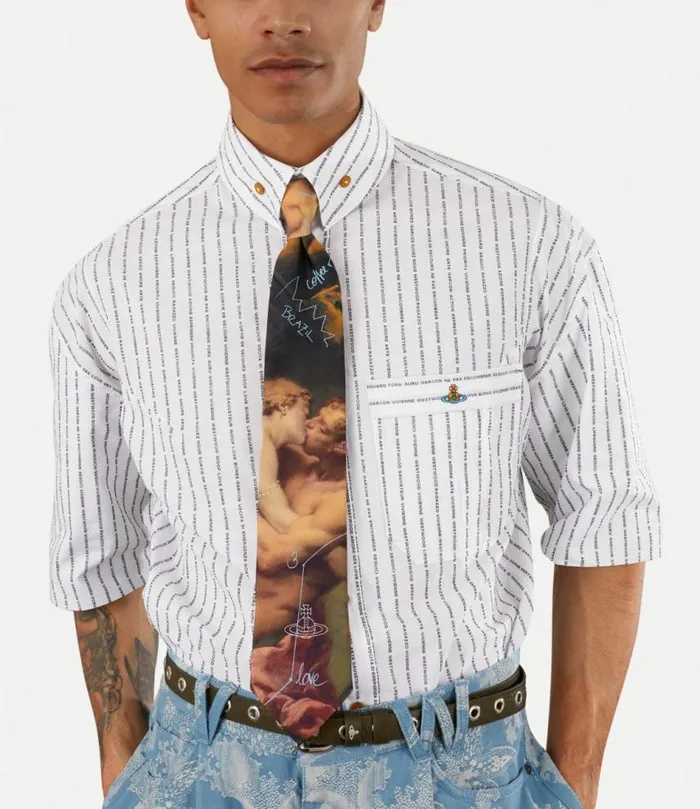 Ties And Handkerchiefs Men Vivienne Westwood The Kiss Tie 85cm In SkyBlue
