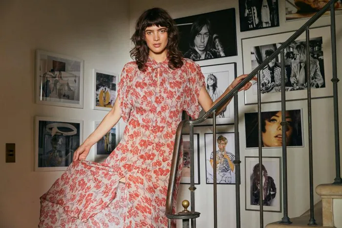 Tiffany Dress Chiffon Watercolor Dove Women Natalie Martin Dresses