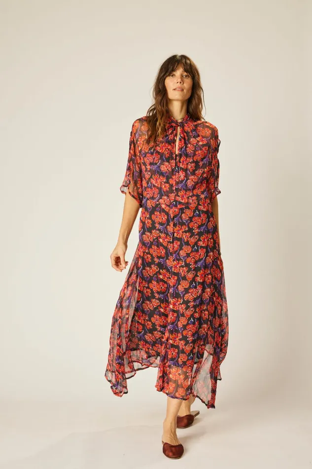 Tiffany Dress Chiffon Watercolor Onyx Women Natalie Martin Dresses
