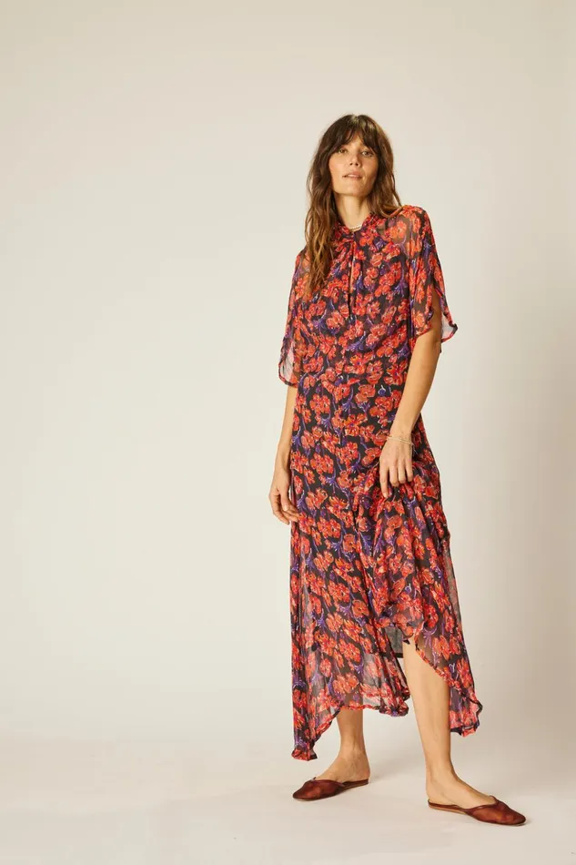 Tiffany Dress Chiffon Watercolor Onyx Women Natalie Martin Dresses