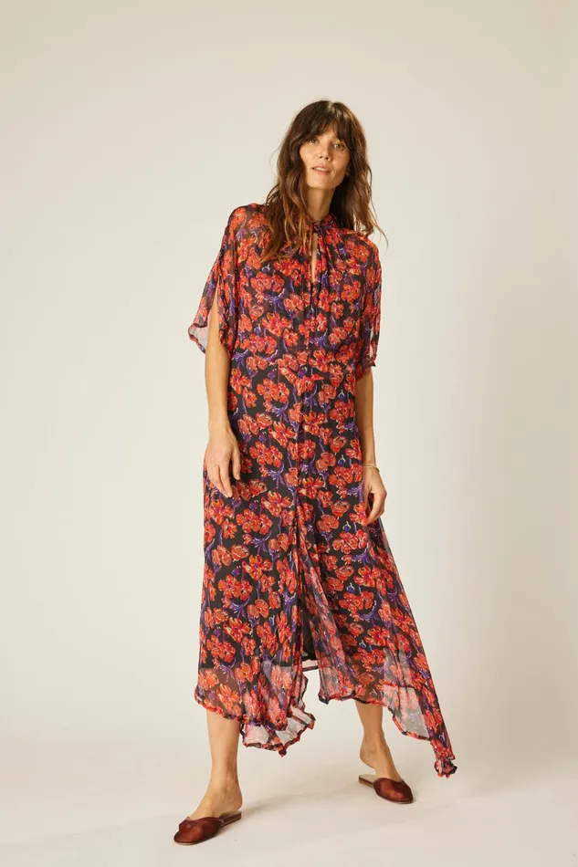 Tiffany Dress Chiffon Watercolor Onyx Women Natalie Martin Dresses