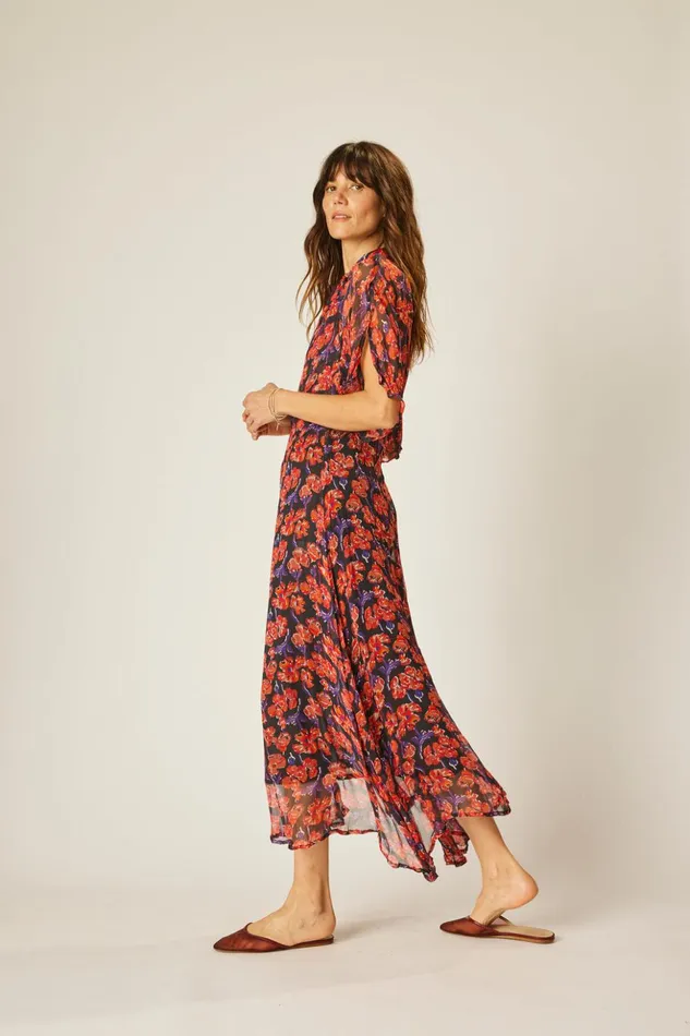 Tiffany Dress Chiffon Watercolor Onyx Women Natalie Martin Dresses