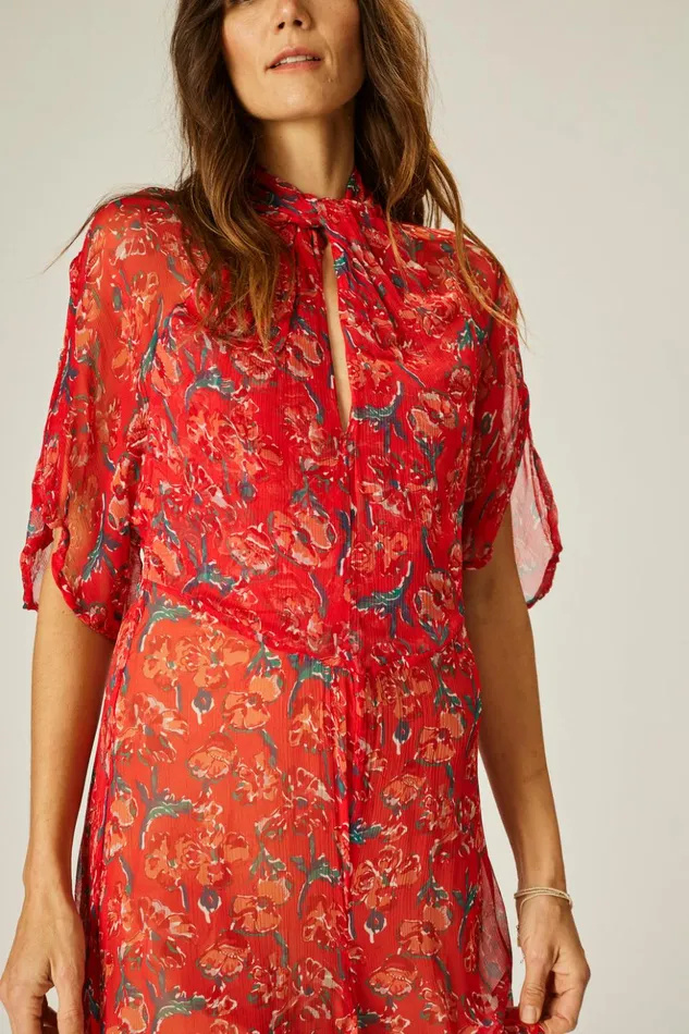 Tiffany Dress Chiffon Watercolor Vermil Women Natalie Martin Dresses