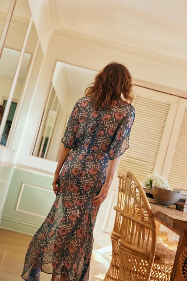Tiffany Dress Vintage Flowers Indigo Women Natalie Martin Dresses
