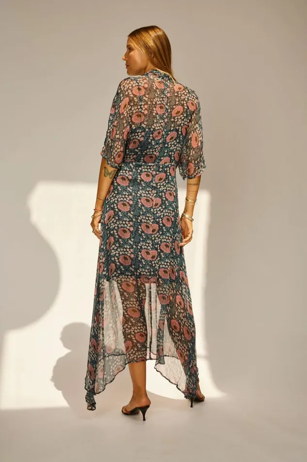 Tiffany Dress Vintage Flowers Indigo Women Natalie Martin Dresses