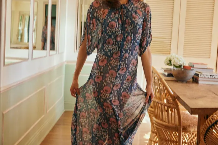 Tiffany Dress Vintage Flowers Indigo Women Natalie Martin Dresses