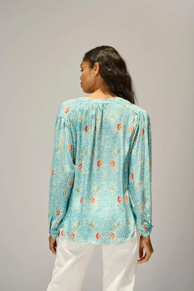Tolan Shirt Andromeda Turquoise Women Natalie Martin Tops