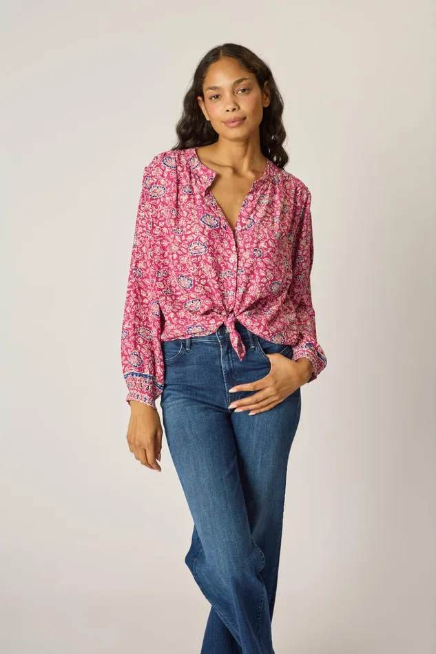 Tolan Shirt Floral Lavender Women Natalie Martin Tops