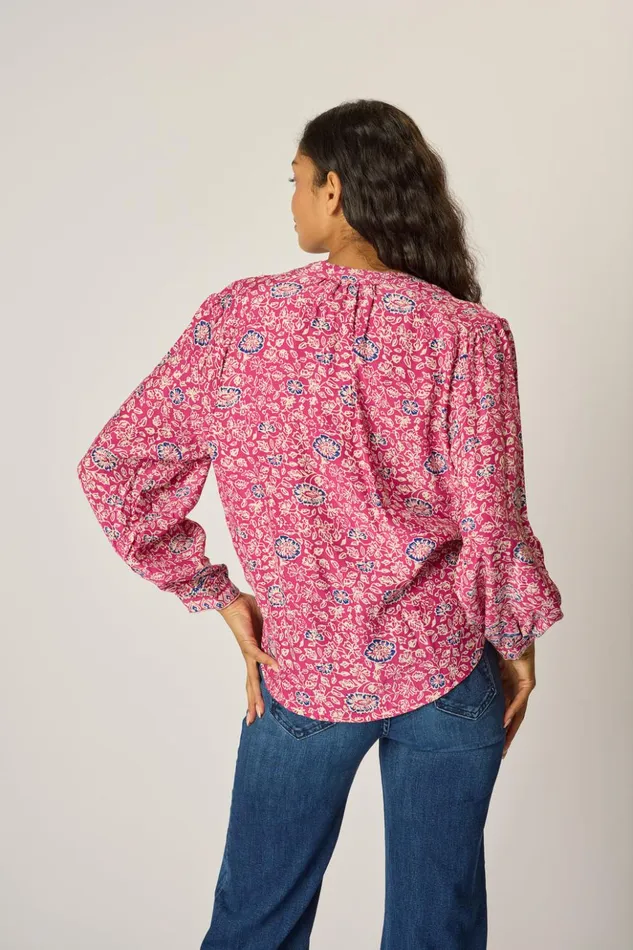 Tolan Shirt Floral Lavender Women Natalie Martin Tops