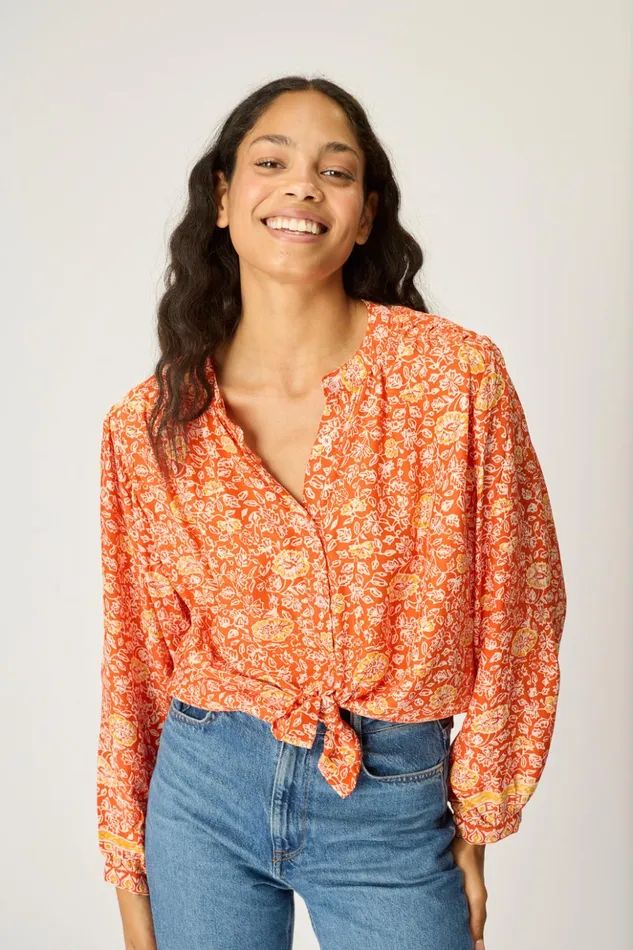 Tolan Shirt Floral Tuscany Sun Women Natalie Martin Tops