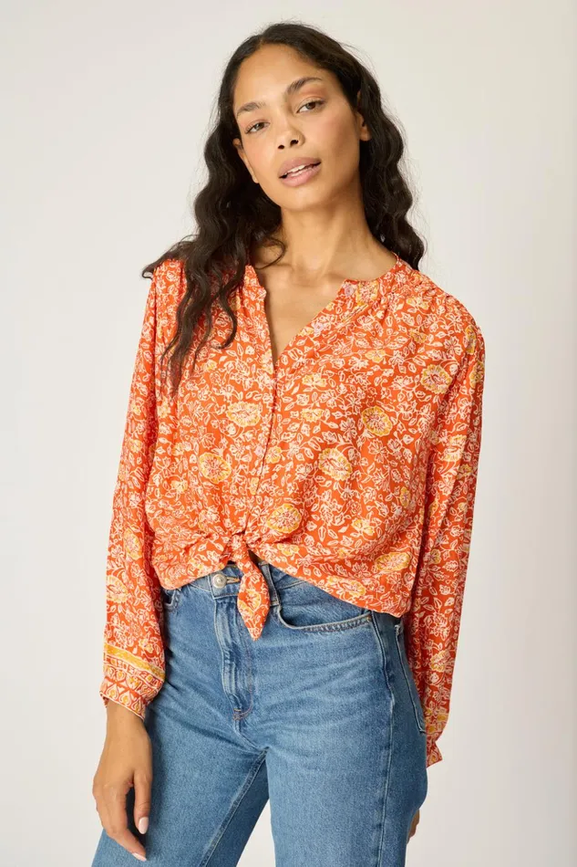 Tolan Shirt Floral Tuscany Sun Women Natalie Martin Tops