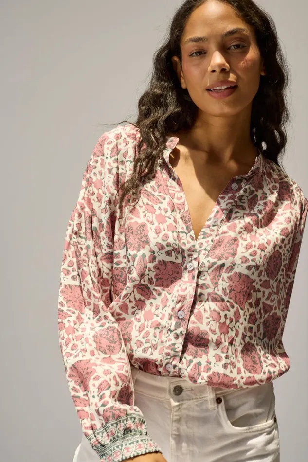 Tolan Shirt Geranium Fig Women Natalie Martin Tops