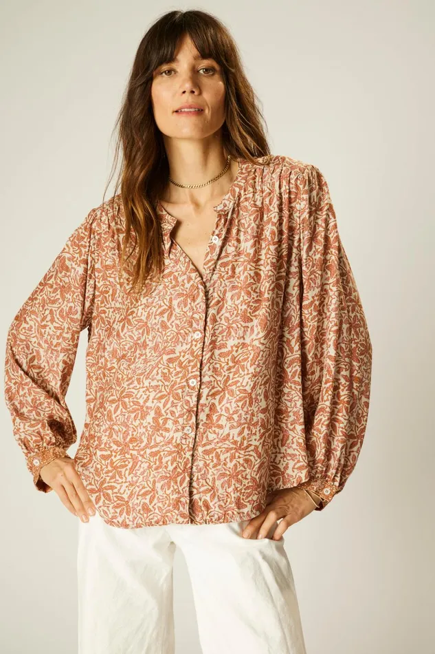 Tolan Shirt Gloriosa Sandstone Women Natalie Martin Tops
