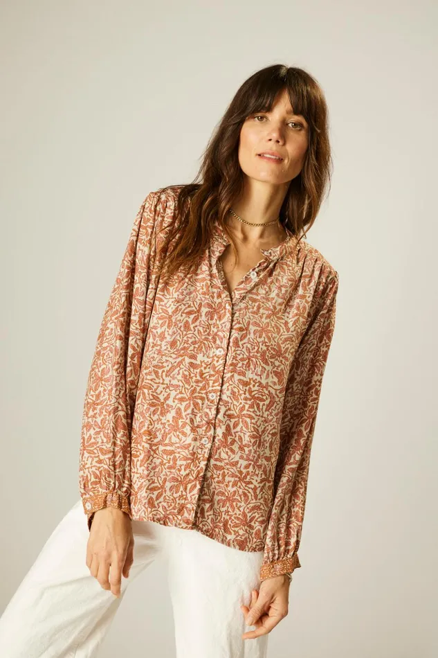 Tolan Shirt Gloriosa Sandstone Women Natalie Martin Tops