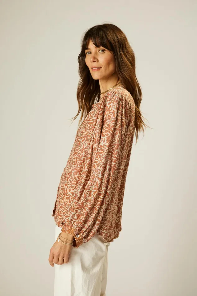 Tolan Shirt Gloriosa Sandstone Women Natalie Martin Tops
