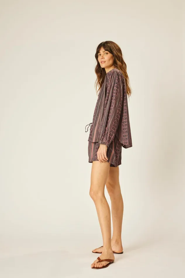 Tolan Shirt Paisley Stripe Heather Women Natalie Martin Tops