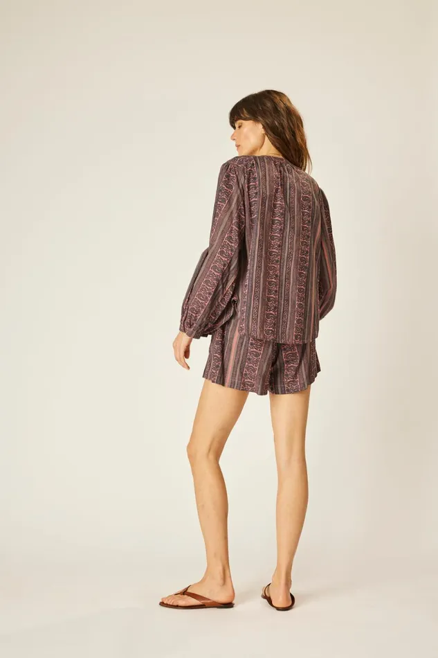 Tolan Shirt Paisley Stripe Heather Women Natalie Martin Tops