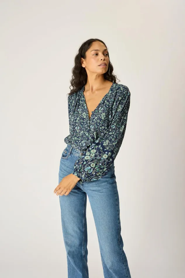 Tolan Shirt Petite Fleur Marine Women Natalie Martin Tops