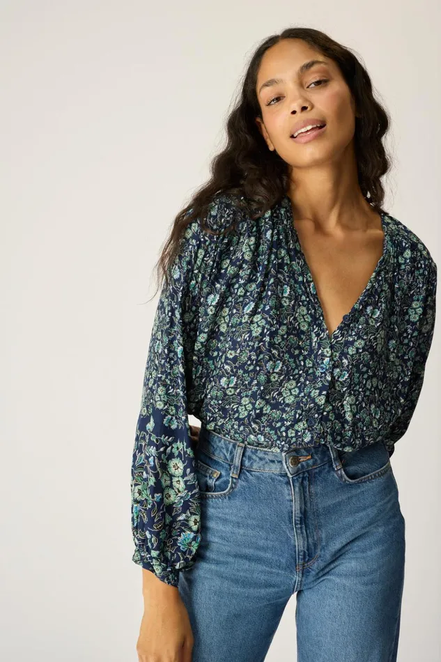 Tolan Shirt Petite Fleur Marine Women Natalie Martin Tops