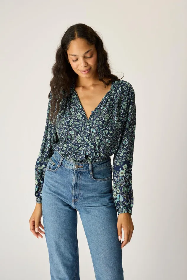 Tolan Shirt Petite Fleur Marine Women Natalie Martin Tops