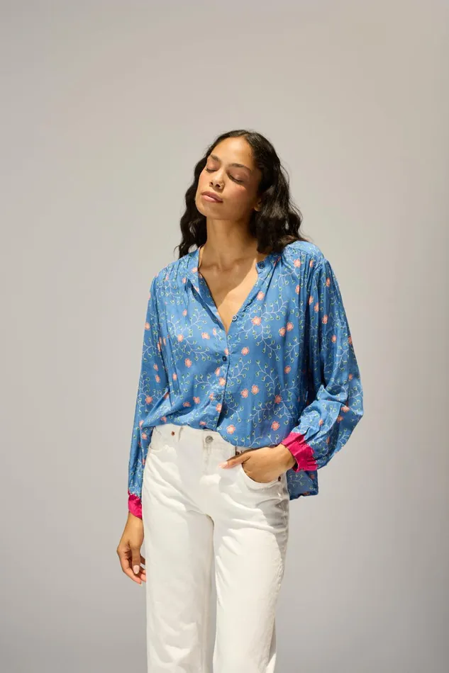 Tolan Shirt Pinwheel Denim Women Natalie Martin Tops