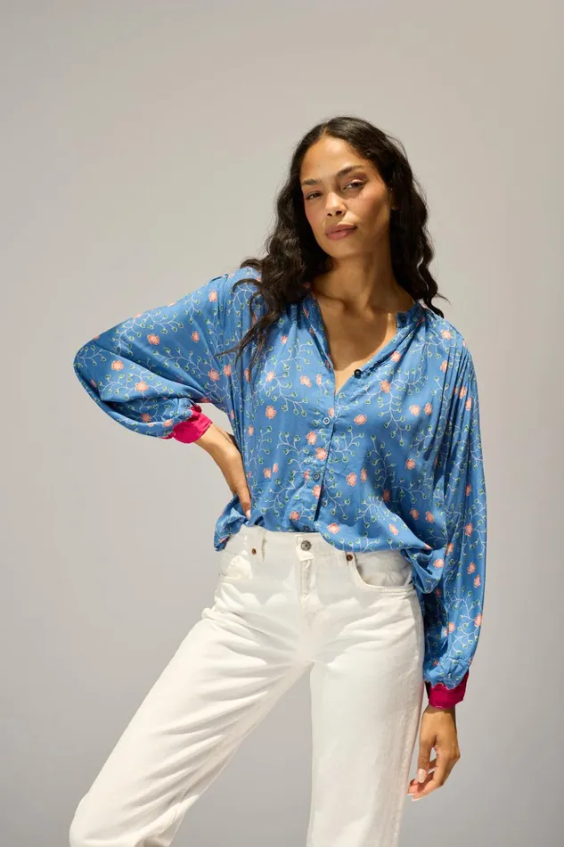 Tolan Shirt Pinwheel Denim Women Natalie Martin Tops