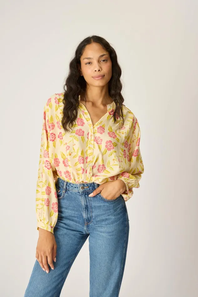 Tolan Shirt Prairie Dusty Crimson Women Natalie Martin Tops