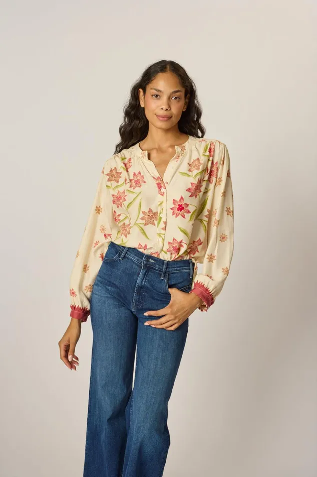 Tolan Shirt Starflower Cream Women Natalie Martin Tops
