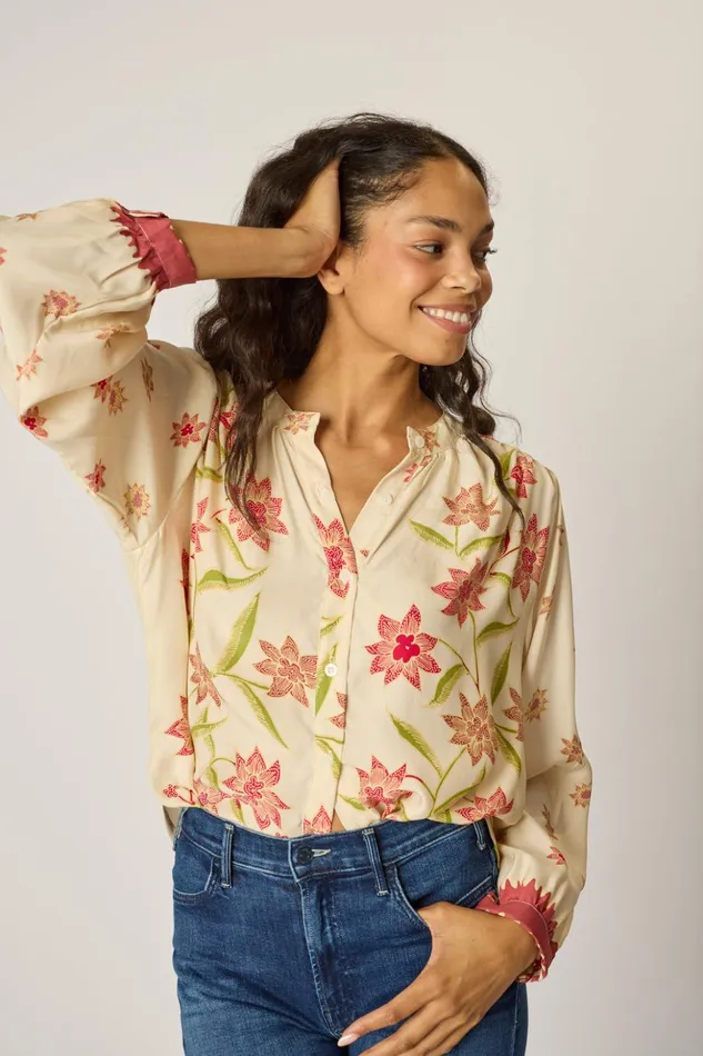 Tolan Shirt Starflower Cream Women Natalie Martin Tops