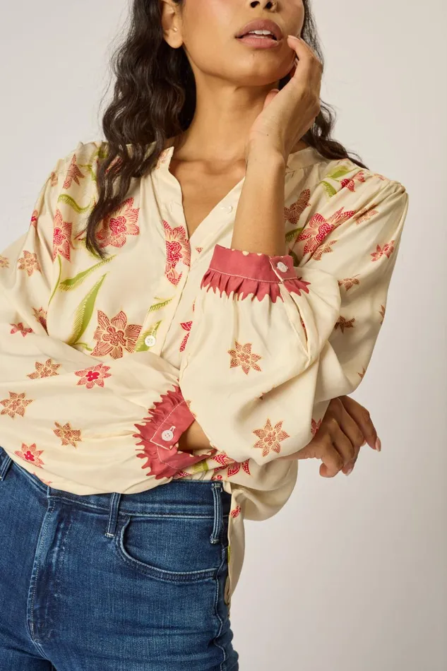 Tolan Shirt Starflower Cream Women Natalie Martin Tops