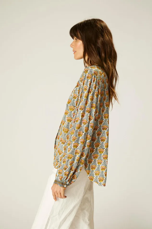 Tolan Shirt Tulip French Blue Women Natalie Martin Tops