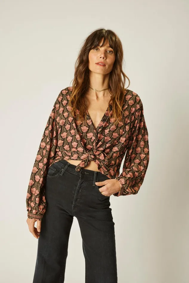 Tolan Shirt Tulip Kamari Black Women Natalie Martin Tops