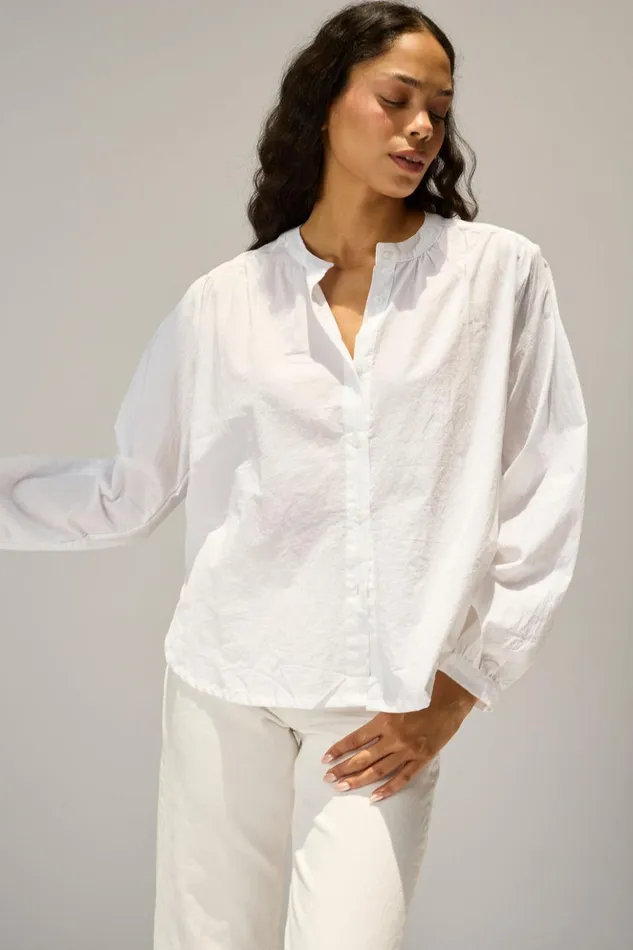 Tolan Shirt White Flat Cotton Women Natalie Martin Tops