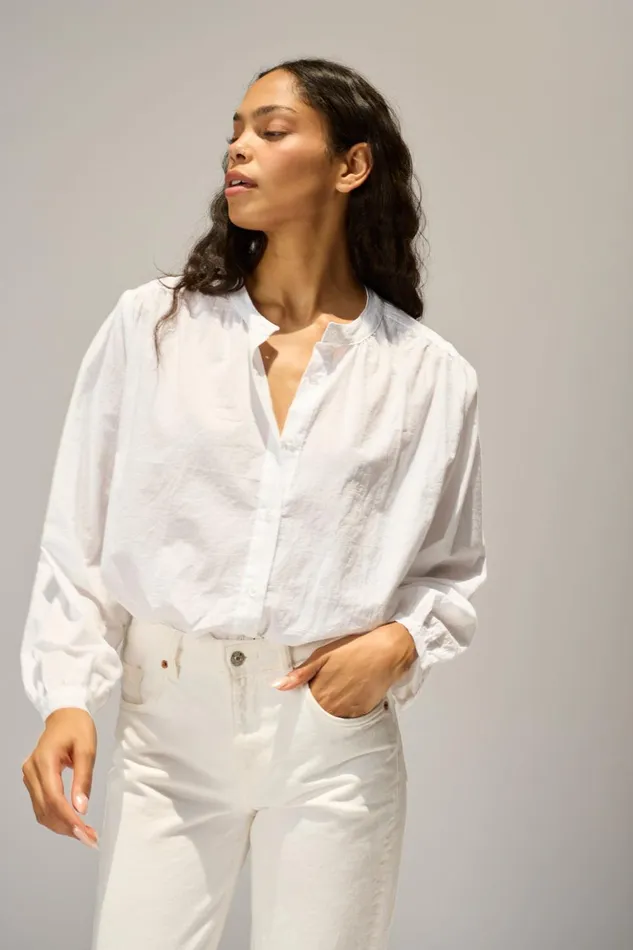 Tolan Shirt White Flat Cotton Women Natalie Martin Tops