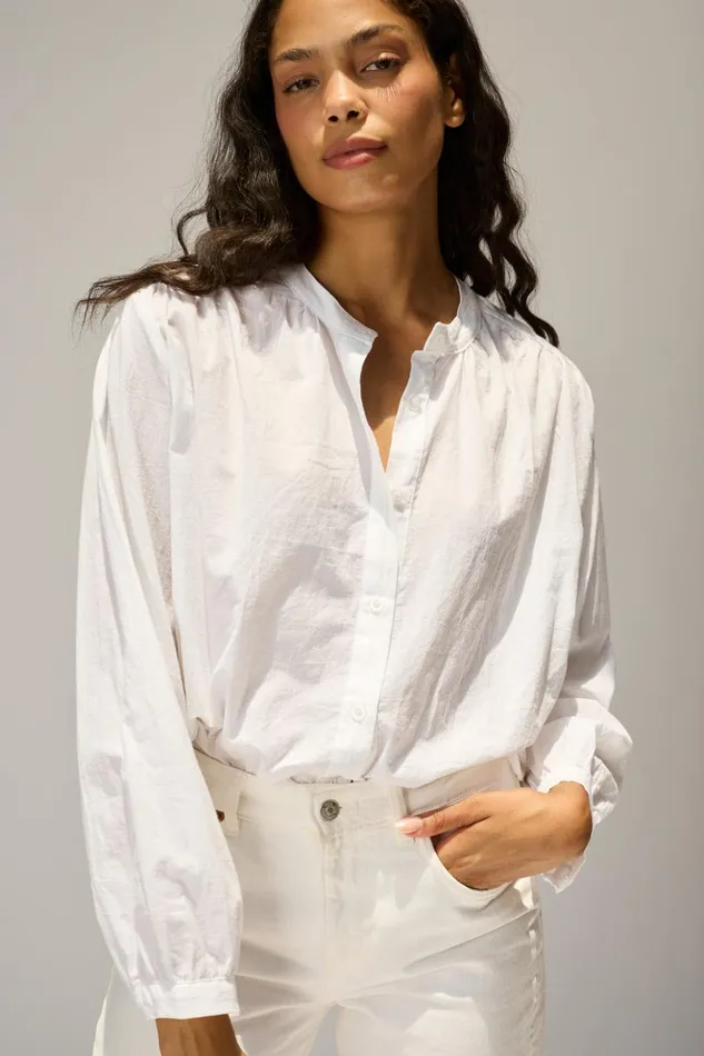 Tolan Shirt White Flat Cotton Women Natalie Martin Tops