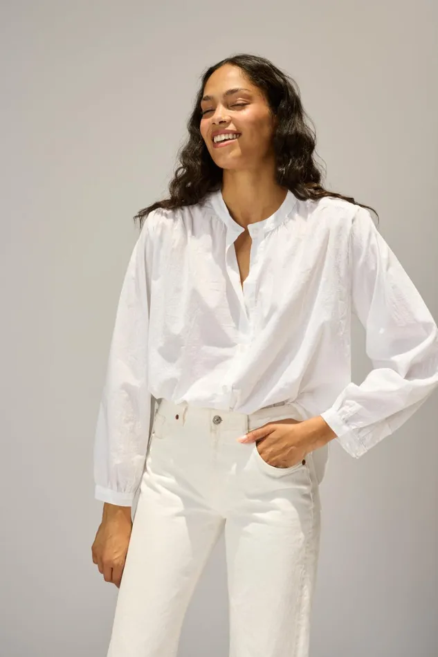 Tolan Shirt White Flat Cotton Women Natalie Martin Tops