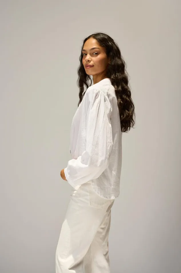 Tolan Shirt White Flat Cotton Women Natalie Martin Tops