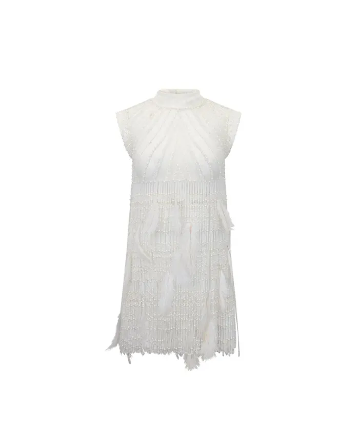 Tops and Bodysuits Women Patbo HandBeaded Lace Top White