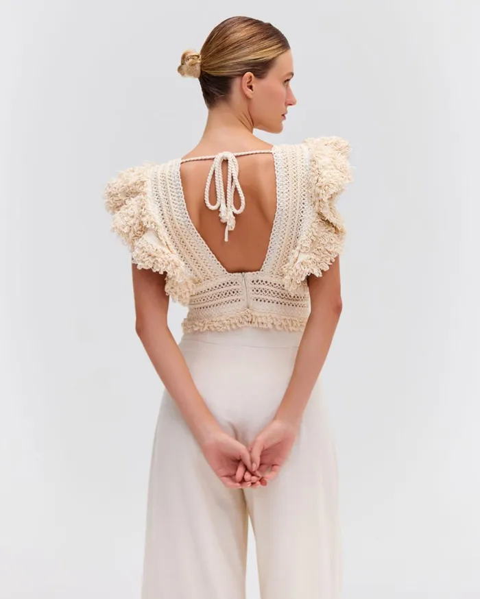 Tops and Bodysuits Women Patbo Woven Trim Bodysuit Wheat Tops and Bodysuits Women Patbo Woven Trim Bodysuit Wheat