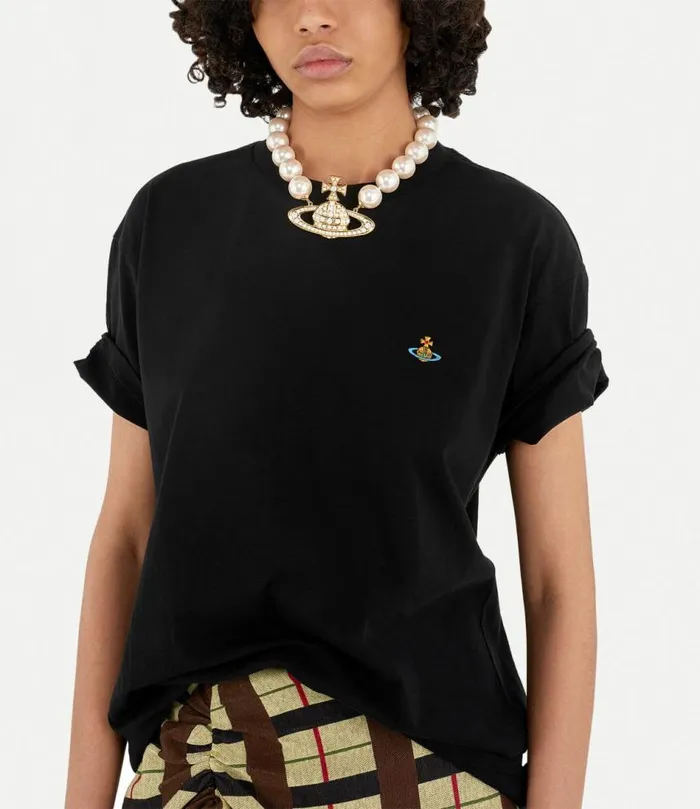 Tops And Shirts WomenMen Vivienne Westwood Classic TShirt Multicolour Orb In Black