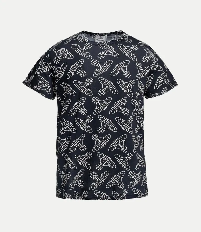 Tops And Shirts WomenMen Vivienne Westwood Orb Allover Undershirt In Black