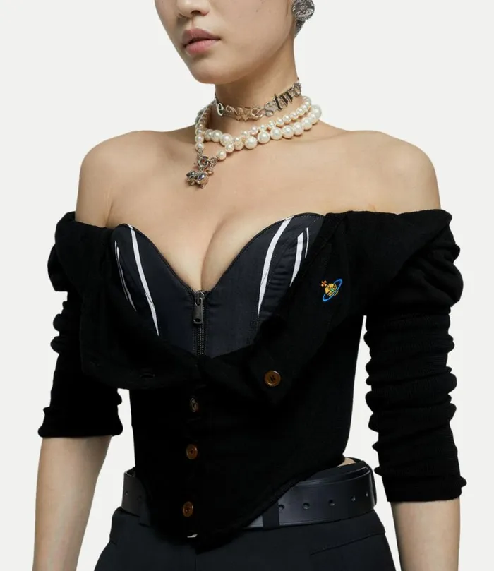 Tops And Shirts Women Vivienne Westwood Bea Corset Cardi In Black