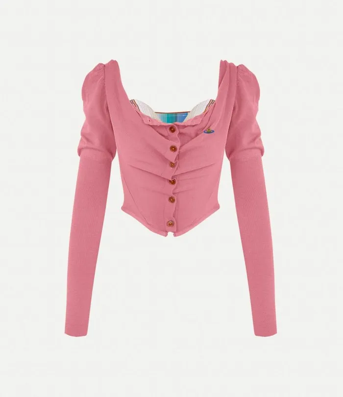 Tops And Shirts Women Vivienne Westwood Bea Corset Cardi In Bubblegum