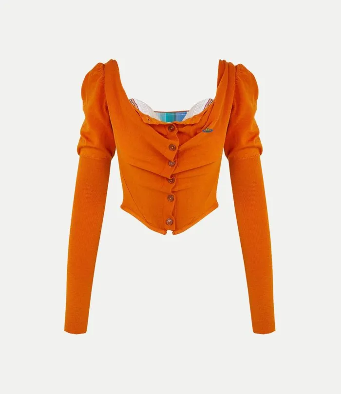 Tops And Shirts Women Vivienne Westwood Bea Corset Cardi In BurntOrange