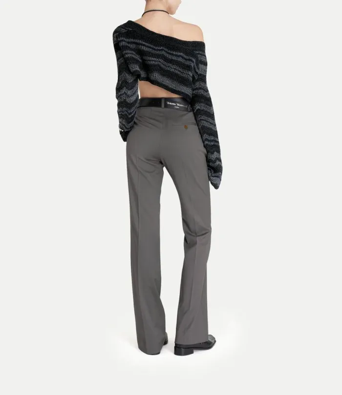 Tops And Shirts Women Vivienne Westwood Bedrock Cropped Top In MelangeBlue